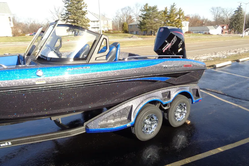 Slide: The Image of 2026 Ranger 1880MS Angler boat with sleek design and vibrant blue accents. - 3