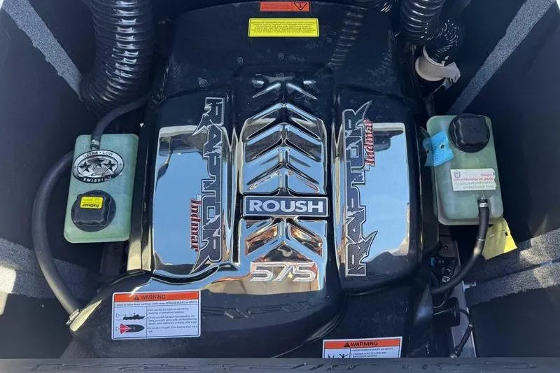 Slide: The Image of 2022 Supra SL engine with Roush Raptor 575 branding, detailed view. - 11