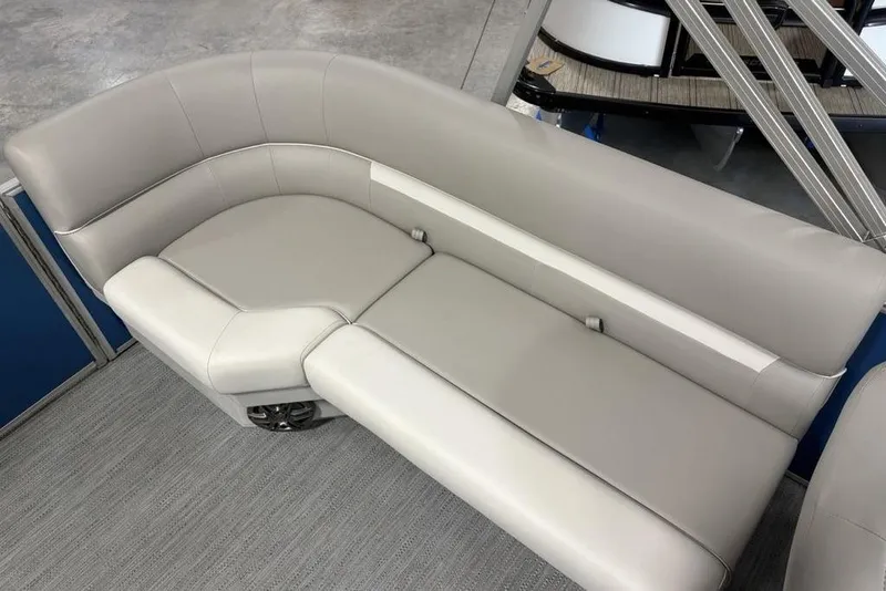 Slide: The Image of 2025 Godfrey Xperience 2286 SBX boat seating, featuring sleek, modern design and comfortable upholstery. - 7