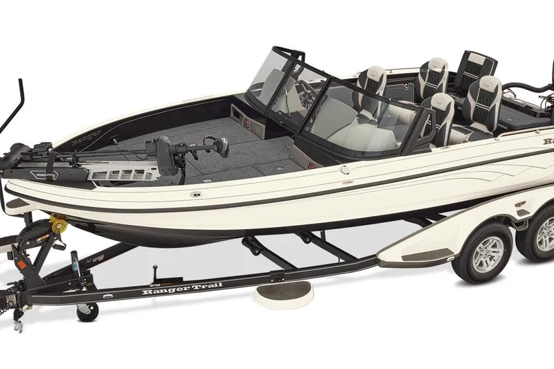 Slide: The Image of Manufacturer Provided Image: 2026 Ranger 620xFS Pro fishing boat on trailer, featuring sleek design and modern amenities. - 30