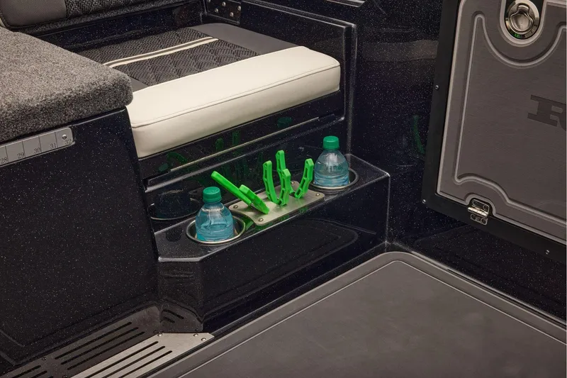 Slide: The Image of Manufacturer Provided Image: Interior of 2026 Ranger 620xFS Pro boat with cup holders and storage. - 81