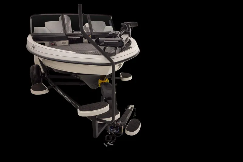 Slide: The Image of Manufacturer Provided Image: 2026 Ranger 620xFS Pro boat on trailer, front view, black background. - 95