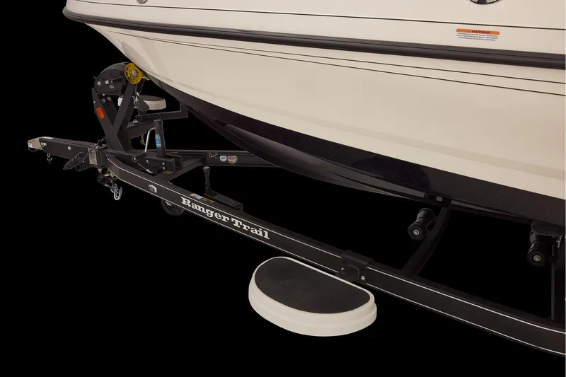Slide: The Image of Manufacturer Provided Image: 2026 Ranger 620xFS Pro boat trailer detail, featuring Ranger Trail branding. - 98