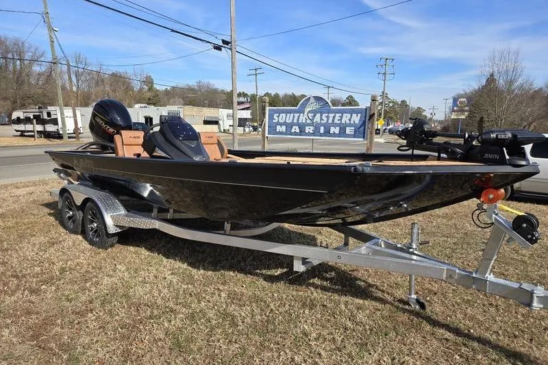 Slide: The Image of Avid 20 Vertex 2026 boat on trailer at Southeastern Marine dealership. - 3