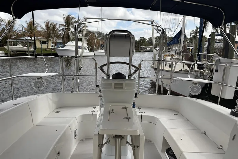 Slide: The Image of Cockpit view of 2004 Catalina 36 MkII sailboat docked at marina. - 6