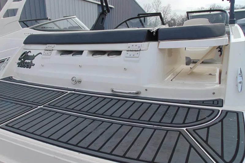 Slide: The Image of 2021 Bayliner VR5 Bowrider I/O with spacious deck and seating area. - 6