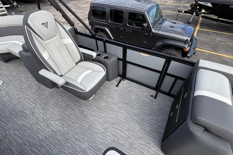 Slide: The Image of Luxurious 2026 Viaggio X24U boat interior with plush seating and modern design. - 21