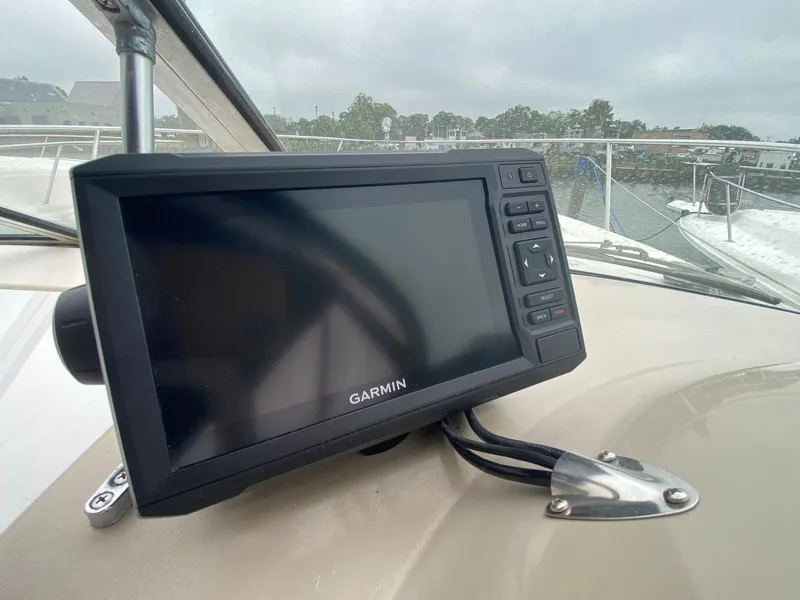 Slide: The Image of Garmin navigation system on Rinker Fiesta Vee 310 boat, year 2000. - 8