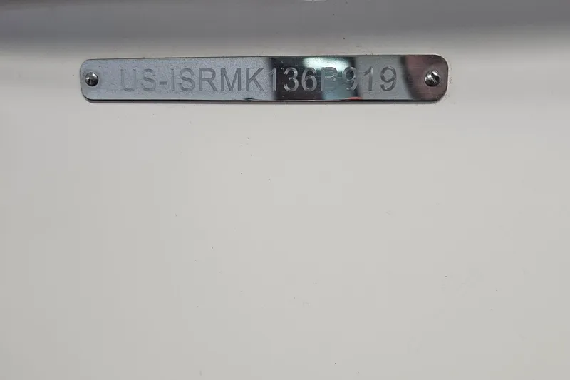 Slide: The Image of 2019 Moomba Makai boat identification plate with serial number. - 26