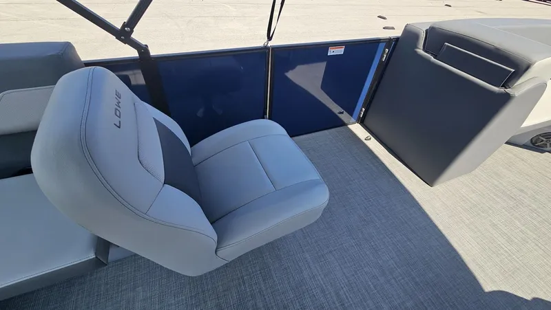 Slide: The Image of Lowe LS 190 boat seat, gray upholstery, modern design, year 2025. - 10