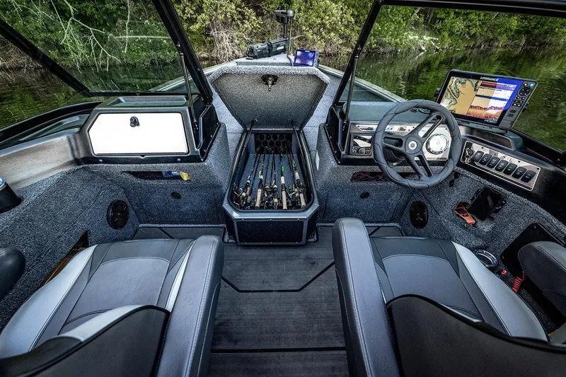Slide: The Image of Manufacturer Provided Image: Manufacturer Provided Image: Interior of 2025 Lund 2025 Impact XS Sport boat with advanced navigation system. - 26
