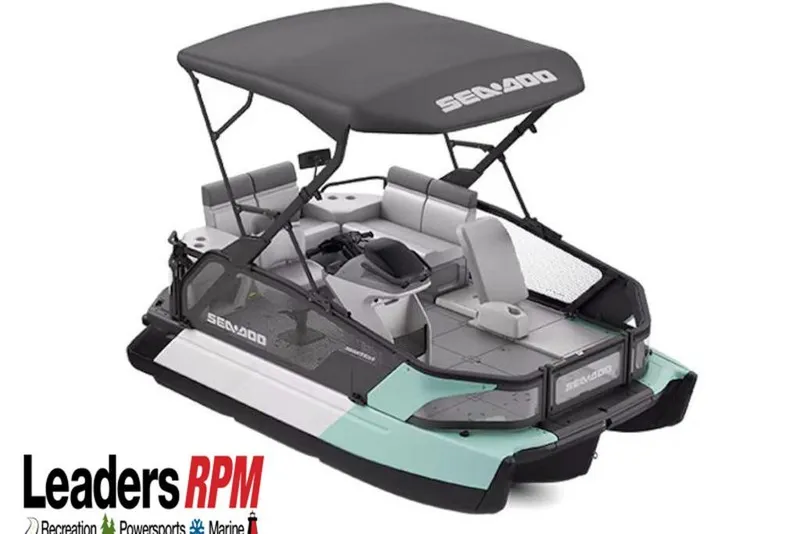 The Image of 2026 Sea-Doo Switch Sport Compact boat with canopy, showcased by Leaders RPM. - 0