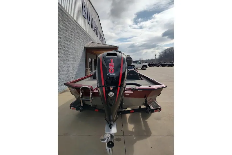Slide: The Image of 2020 Vexus AVX 1980 boat with 150 HP engine, parked outside dealership. - 15