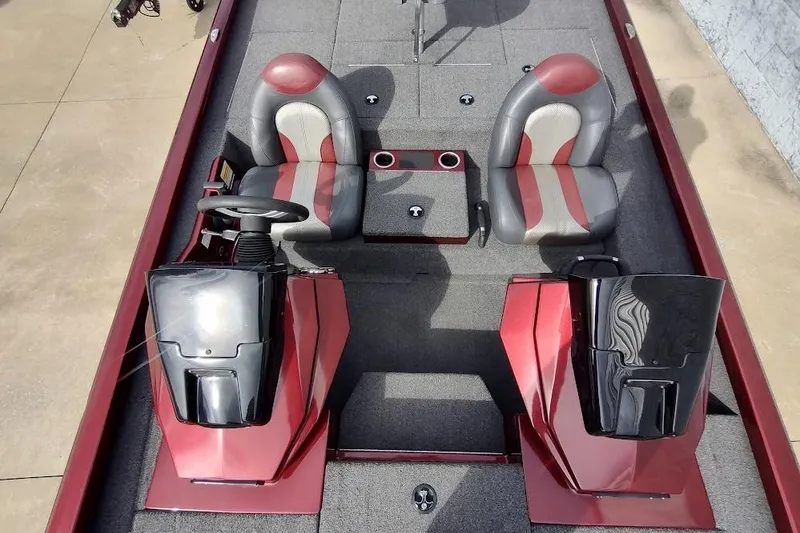 Slide: The Image of 2020 Vexus AVX 1980 boat interior with dual seats and steering console. - 9