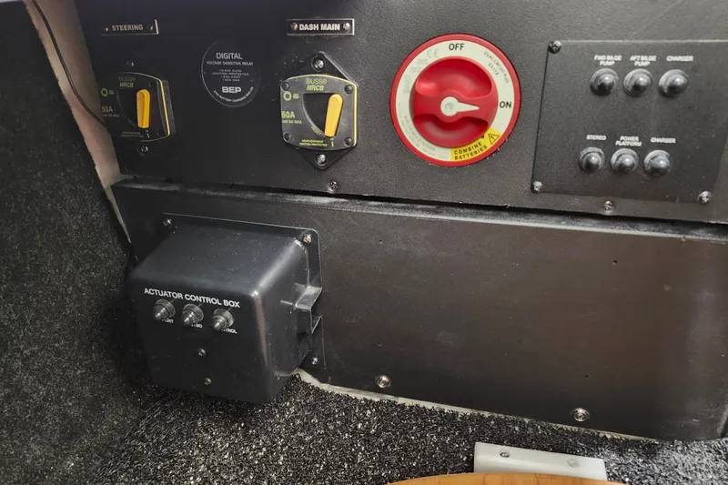 Slide: The Image of Control panel of 2025 Regal LX2 with switches and actuator control box. - 11