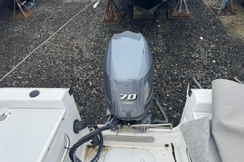 Slide: The Image of 2016 Sportsman Island Reef 17 Center Console with Yamaha 70 outboard motor. - 6