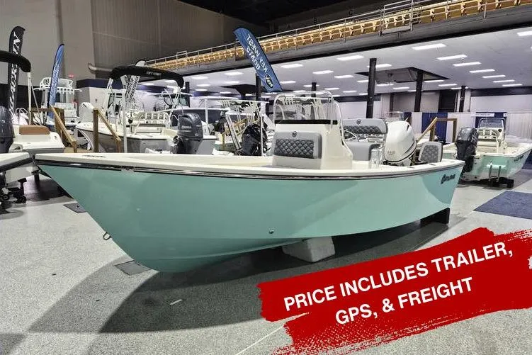 The Image of 2026 May-Craft 192 CC boat on display, price includes trailer, GPS, and freight. - 0