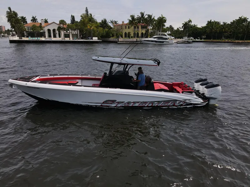 Slide: The Image of 2020 Statement 380 Open boat on calm water. - 36