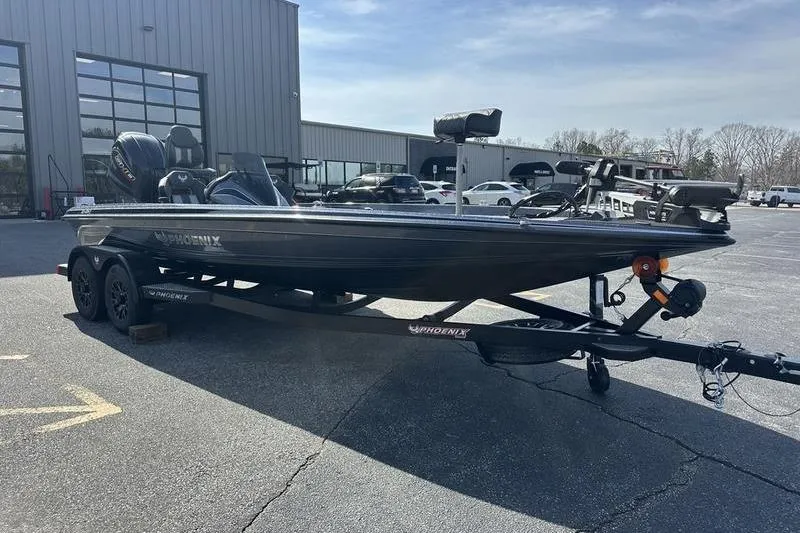Slide: The Image of 2026 Phoenix 921 Elite X boat on trailer in parking lot. - 3