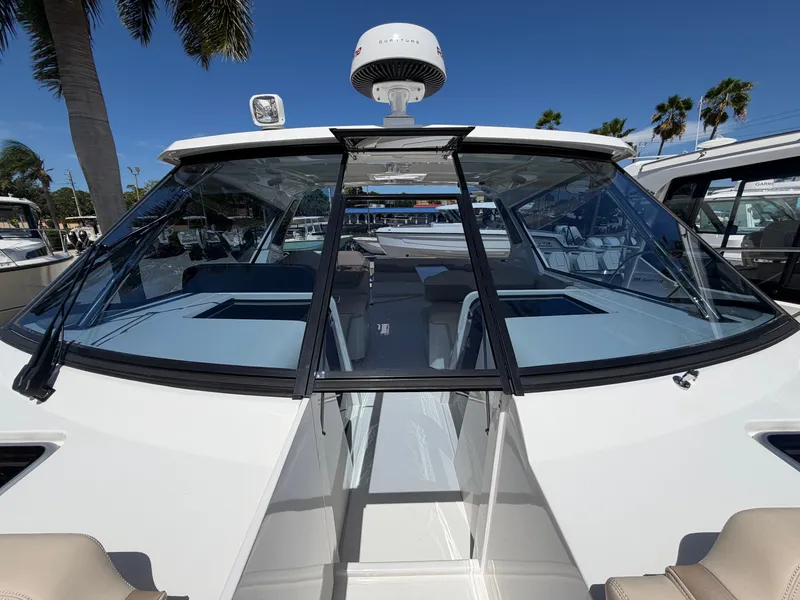 Slide: The Image of The 2026 Aquila 36 Sport features a modern design with a spacious cockpit and sleek lines. - 40
