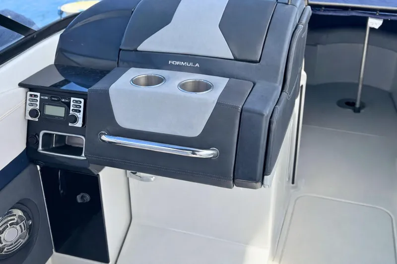 Slide: The Image of 2015 Formula 240 Bowrider interior with portable toilet and storage area. - 8