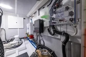 Slide: The Image of Engine room of 2024 Northwest 55 model, showcasing advanced mechanical systems and components. - 96