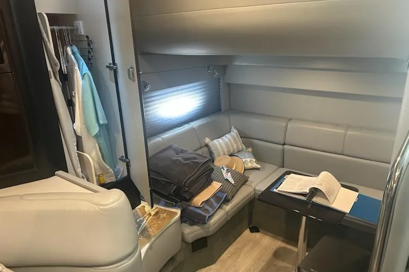 Slide: The Image of Interior of 2018 Formula 40 Performance Cruiser with cozy seating and table. - 16