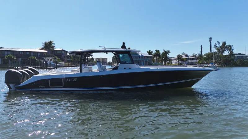 Slide: The Image of 2018 HCB 42 Siesta boat on calm water. - 44