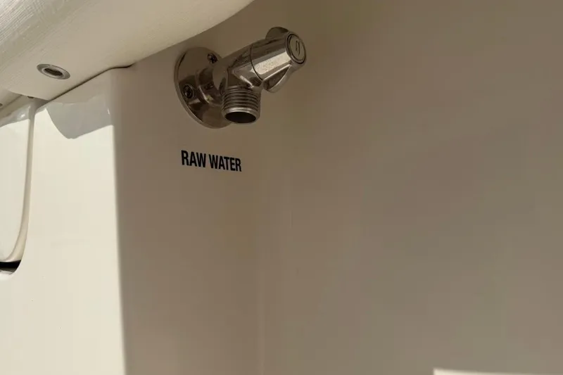 Slide: The Image of 2026 Key West 263 FS boat raw water outlet detail. - 47