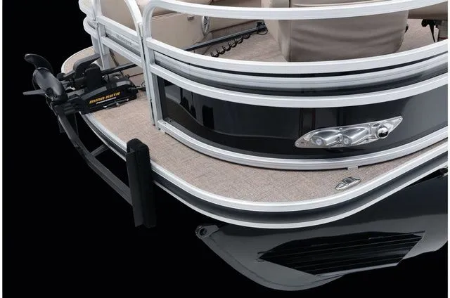 Slide: The Image of Ranger 223FC 2022 pontoon boat with sleek design and modern features. - 16