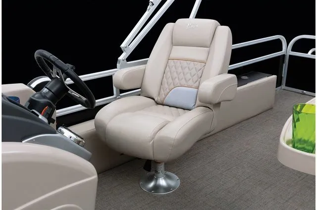 Slide: The Image of Luxurious captain's chair on Ranger 223FC pontoon boat, 2022 model. - 31