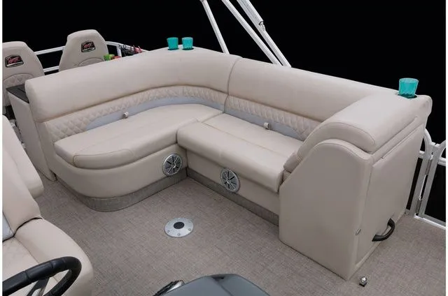 Slide: The Image of Luxurious seating area on Ranger 223FC pontoon boat, 2022 model. - 36