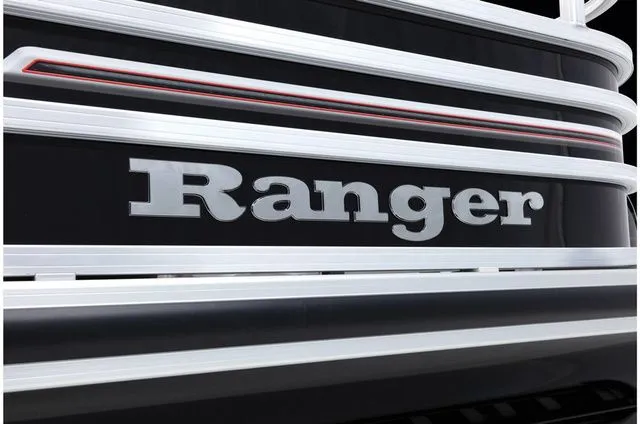 Slide: The Image of Close-up of Ranger 223FC boat logo, 2022 model. - 8