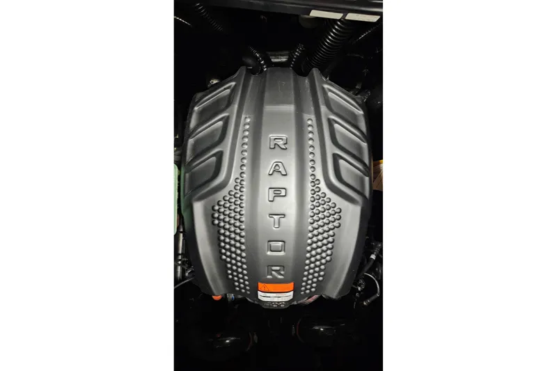 Slide: The Image of 2026 Moomba Tykon engine with "Raptor" branding, showcasing robust design and performance. - 18