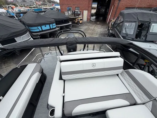 Slide: The Image of Interior view of the 2026 Godfrey Monaco 235 SFL pontoon boat. - 11