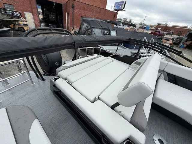 Slide: The Image of Interior of 2026 Godfrey Monaco 235 SFL with luxurious seating. - 9