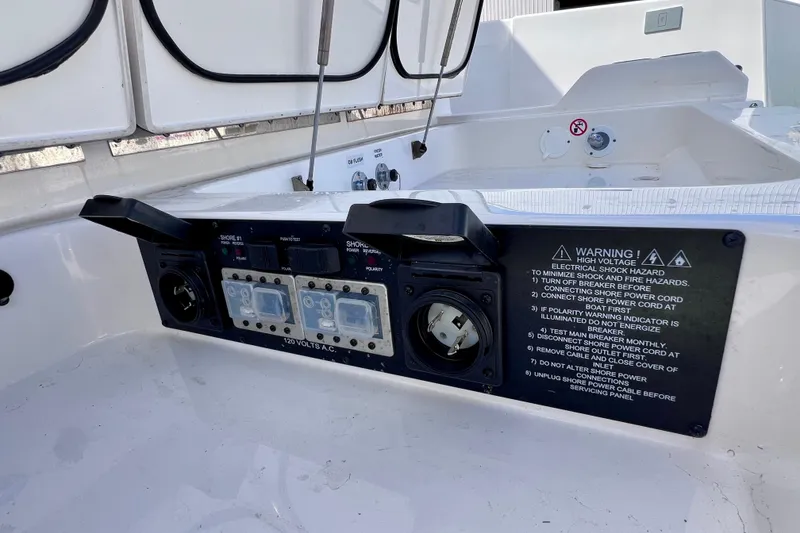 Slide: The Image of 2023 Aviara AV36 OB boat interior with luxurious seating and modern design. - 35