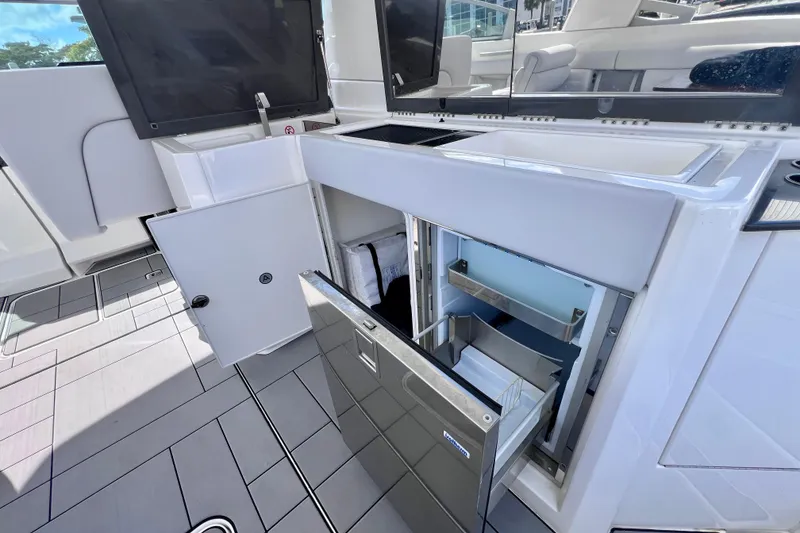 Slide: The Image of Display screen showing engine hours and RPM for 2023 Aviara AV36 OB boat. - 48