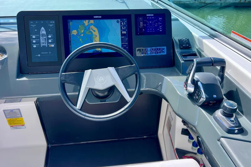 Slide: The Image of 2023 Aviara AV36 OB boat anchor system with Lewmar winch and control panel. - 59