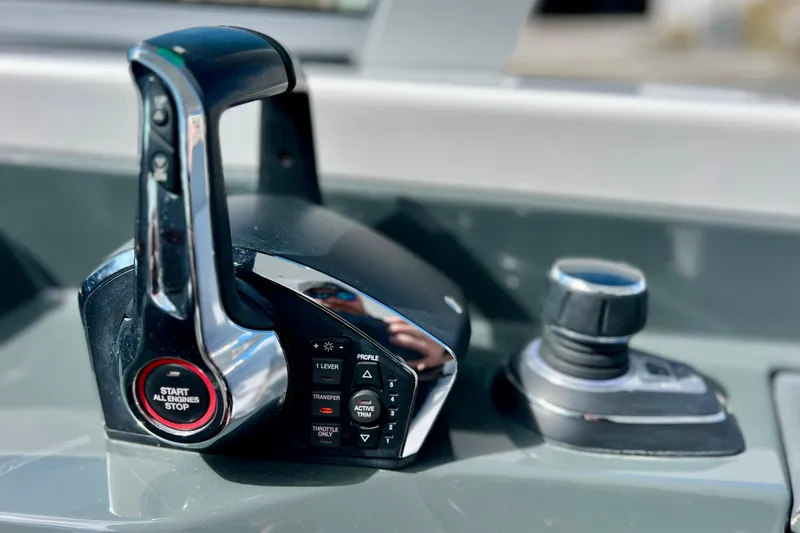 Slide: The Image of 2023 Aviara AV36 OB cabin interior with sleek, modern design and comfortable seating. - 63