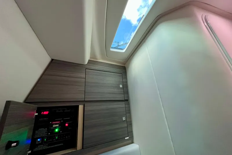 Slide: The Image of Yacht certification plaque for 2023 Aviara AV36 OB, NMMA and U.S. Coast Guard compliant. - 86