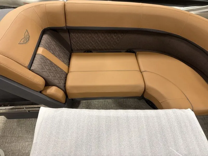 Slide: The Image of Luxurious seating in Bennington 22MFB pontoon boat, model 2026. - 15