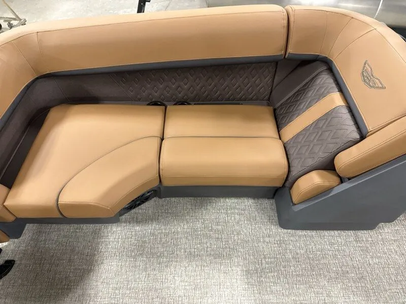 Slide: The Image of Luxurious seating in the Bennington 22MFB 2026 boat. - 17