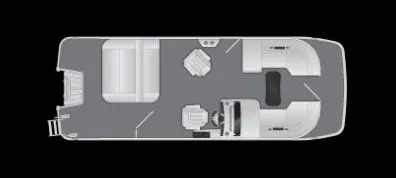 Slide: The Image of Layout of Bennington 22MSB pontoon boat, 2026 model. - 3