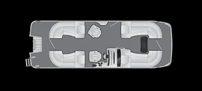 Slide: The Image of Aerial view of Bennington 23RSR pontoon boat, 2026 model. - 3