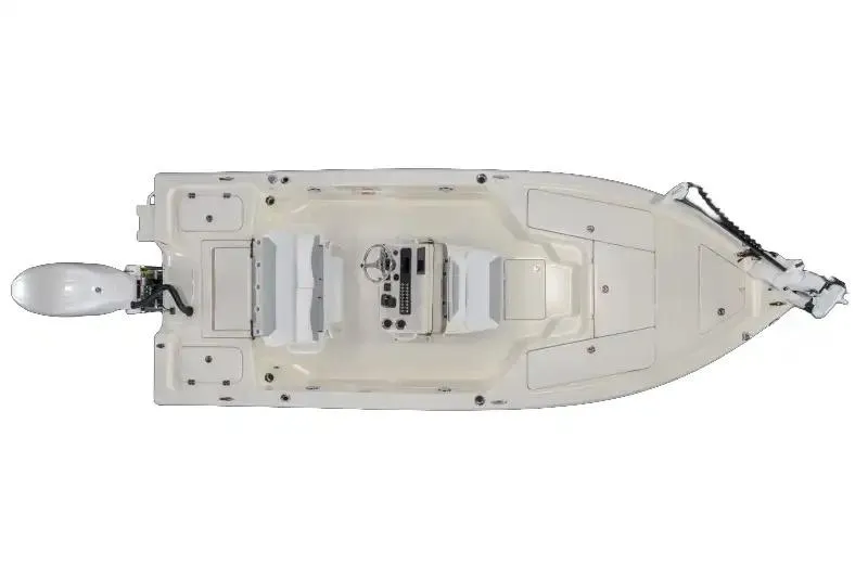Slide: The Image of Manufacturer Provided Image: Top view of 2026 Skeeter SX221 boat, showcasing deck layout and motor. - 9