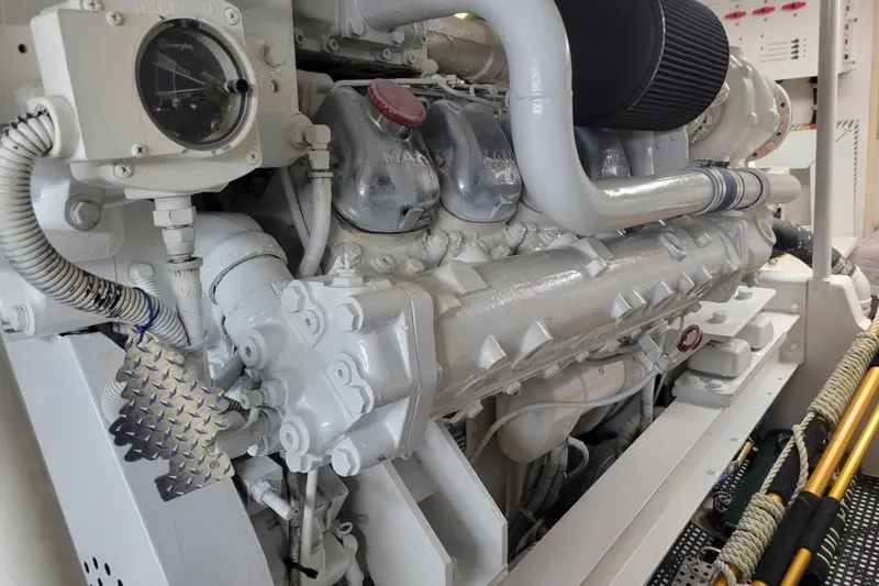 Slide: The Image of Victron Energy Centaur battery chargers in a 1996 Viking 50 Convertible yacht. - 20