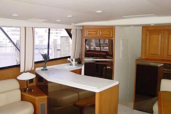 Slide: The Image of Anchor winch on 1996 Viking 50 Convertible yacht deck. - 6