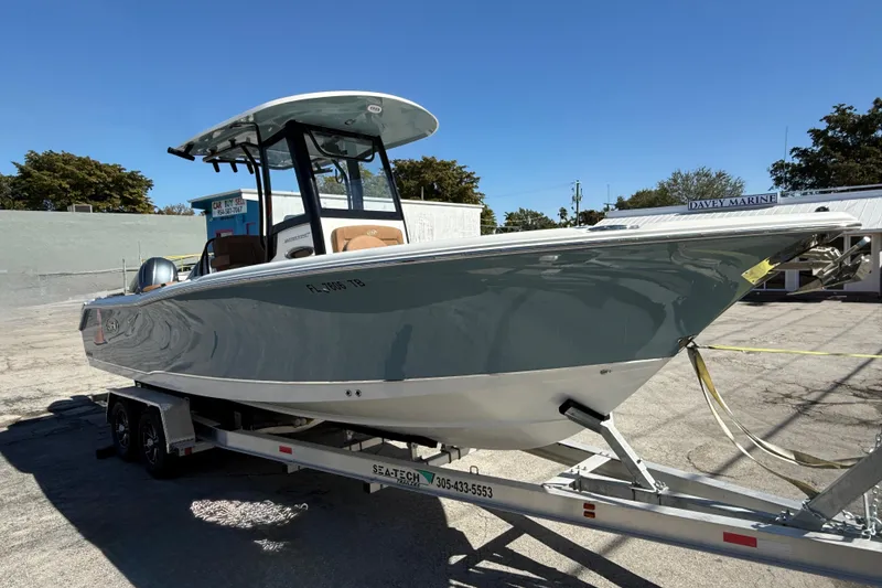 The Image of 2022 Sea Hunt Ultra 265 SE boat on trailer at Davey Marine dealership. - 0