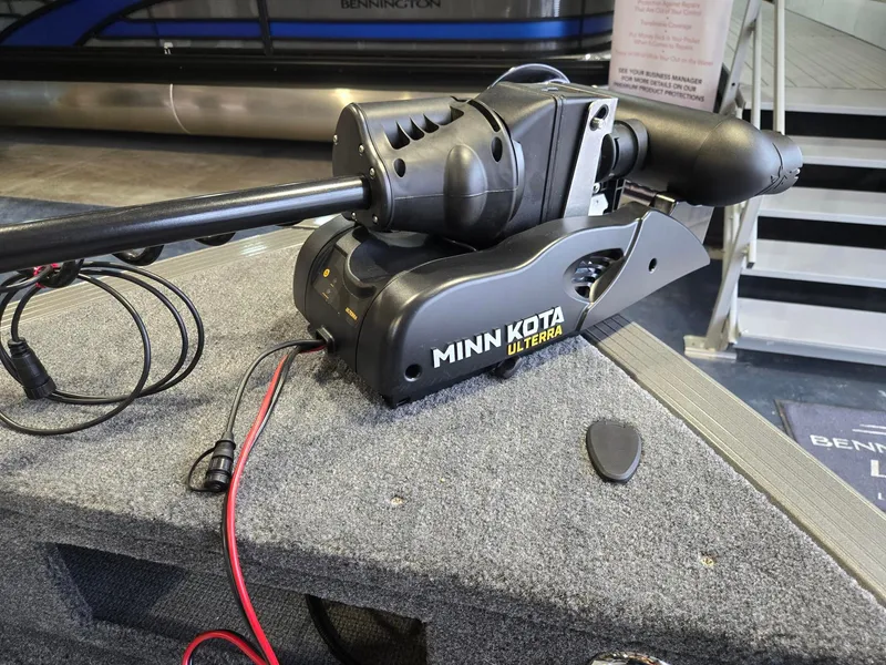 Slide: The Image of Minn Kota Ulterra trolling motor on G3 AV 178 C boat, 2026 model. - 4